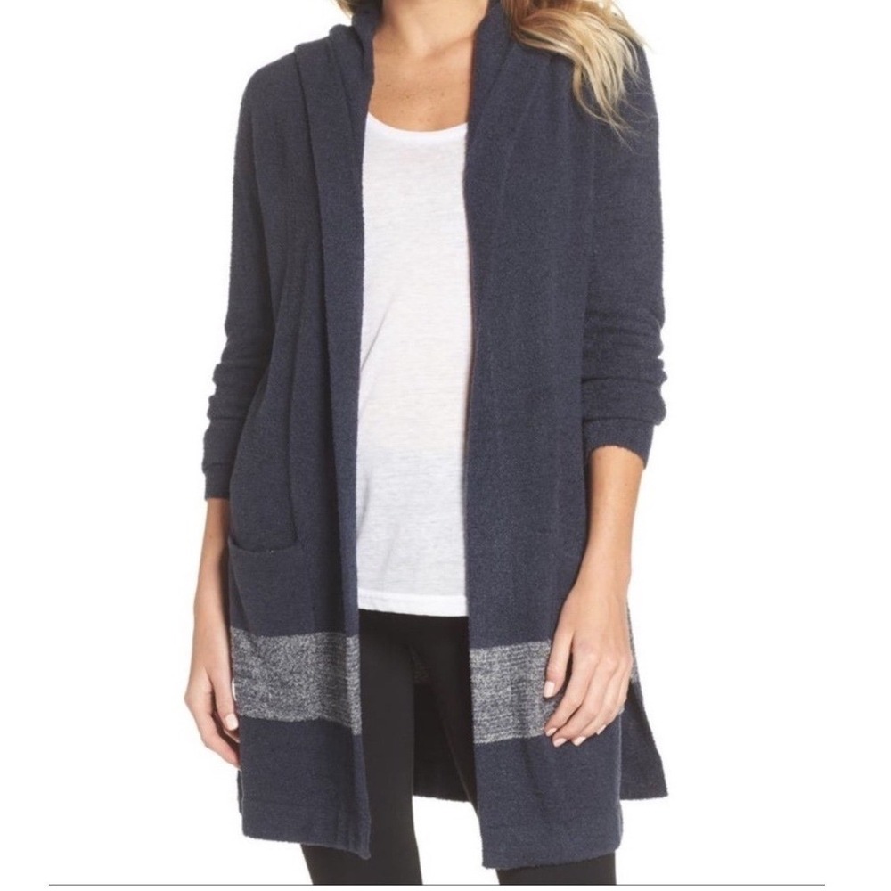 BAREFOOT‎ DREAMS CozyChic Coastal Hooded Cardigan Medium